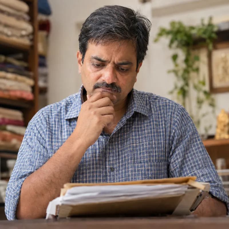 Small business owner worried about an unpaid business loan