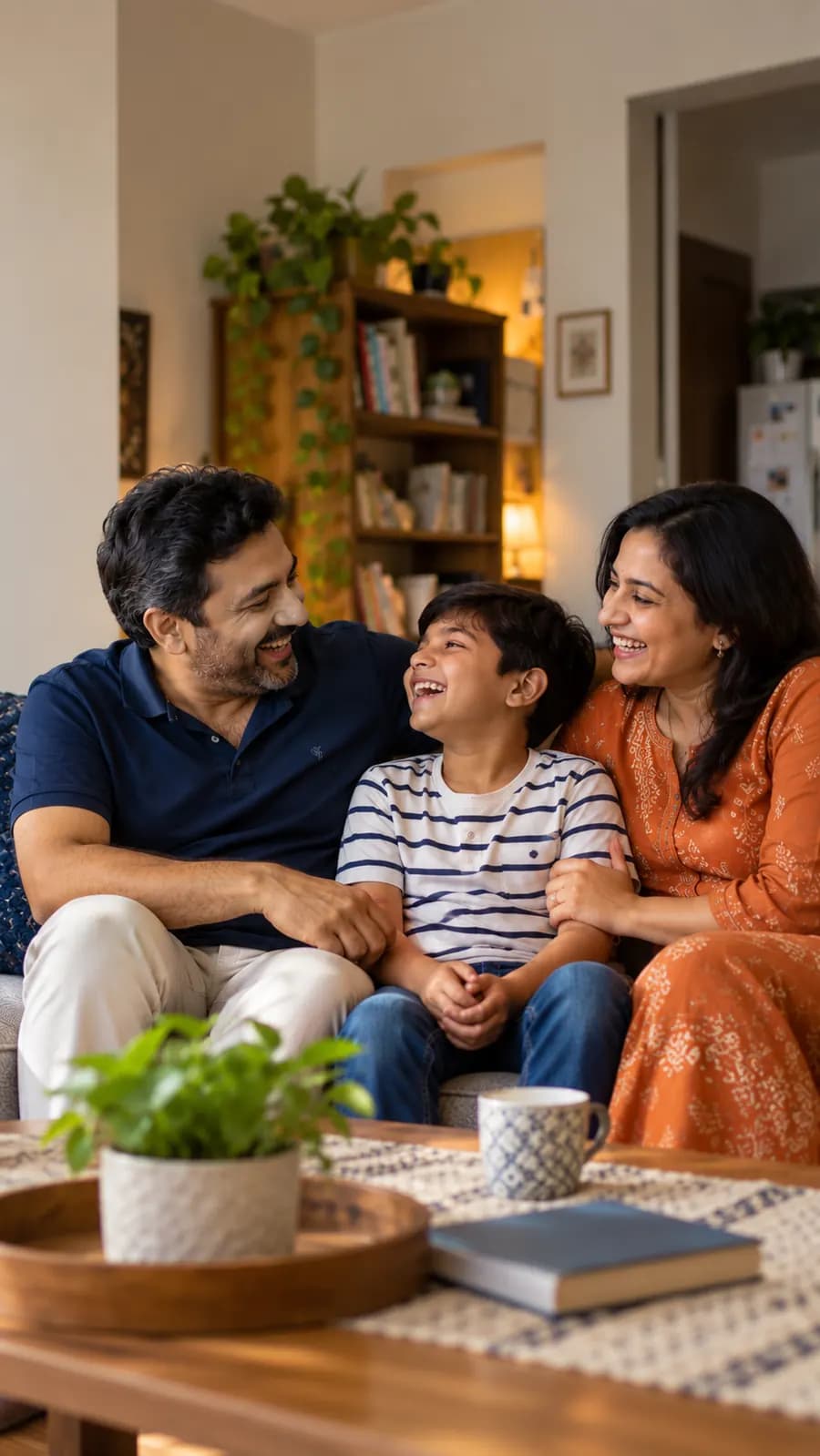 Indian family relaxed at home after loan settlement with Legal Savvy legal experts