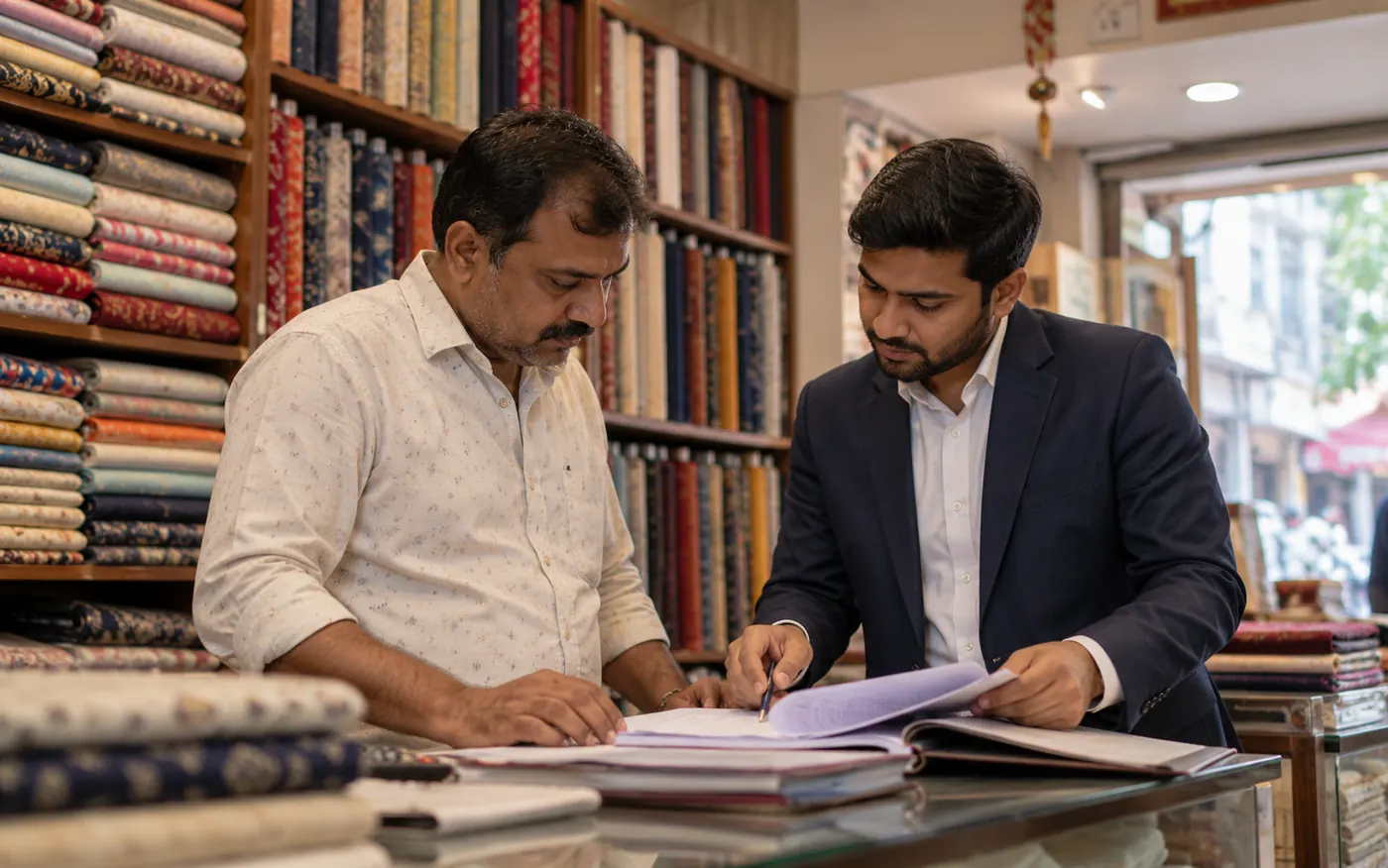 Legal expert helping an MSME owner with business loan settlement