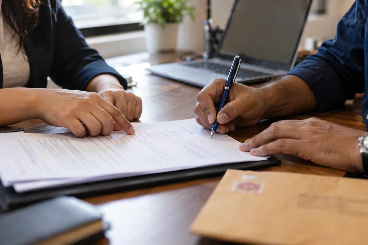 Signing a written One-Time Settlement letter